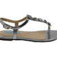 Betsey Johnson Women's SB Laur Open Toe Casual Ankle Strap Sandals Gray Size 5.5 M