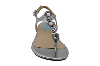 Betsey Johnson Women's SB Laur Open Toe Casual Ankle Strap Sandals Gray Size 5.5 M