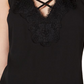 Bar III Women's Lace-Trim Crisscross Camisole  Black Size Small