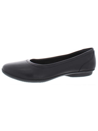 Clarks Women's Gracelin Mara Leather Slip on Ballet Flats Black Size 8.5 W