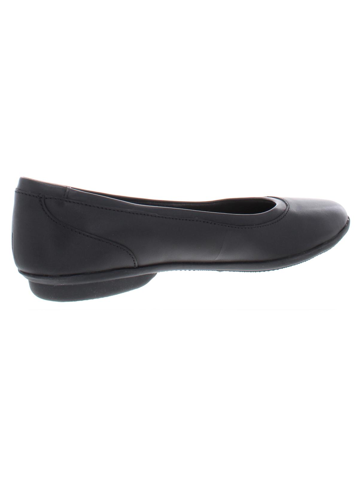 Clarks Women's Gracelin Mara Leather Slip on Ballet Flats Black Size 8.5 W