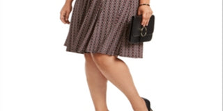 Jessica Howard Women's Plus Size Belted Puff-Print Dress Black Size 20W