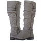 White Mountain Women's Remi Round Toe Knee High Combat Boots Gray Size 9 M
