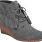 Dr. Scholl's Women's Dakota Lace up Bootie Gray Size 7.5 W