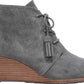 Dr. Scholl's Women's Dakota Lace up Bootie Gray Size 7.5 W