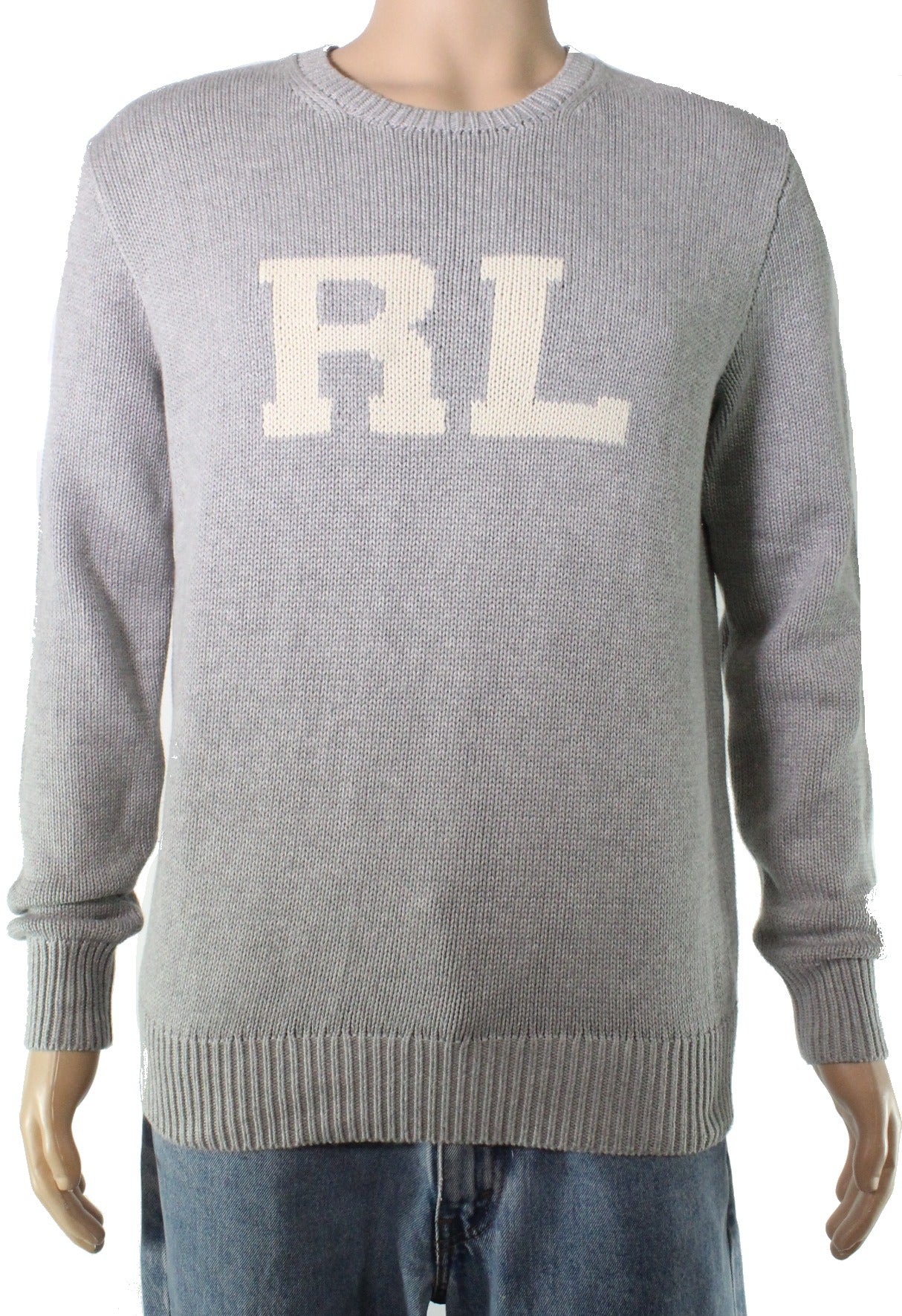 Polo Ralph Lauren Men's Rl Cotton Sweater - Andover Heather Gray Size XL