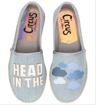 Circus By Sam Edelman Women's Round Toe Slip on Espadrille Shoes Blue Size 9 M