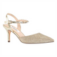 Nina Women's Tonya Rhinestone Pointed Toe Wedding Pumps Gold Size 8 M