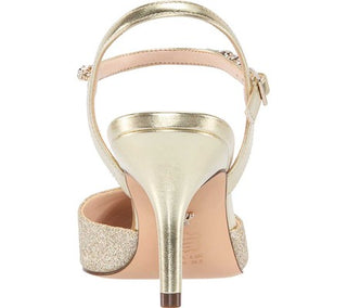 Nina Women's Tonya Rhinestone Pointed Toe Wedding Pumps Gold Size 8 M