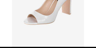 DKNY Women's Jade Leather Peep Toe Classic Pumps Yellow Size 7