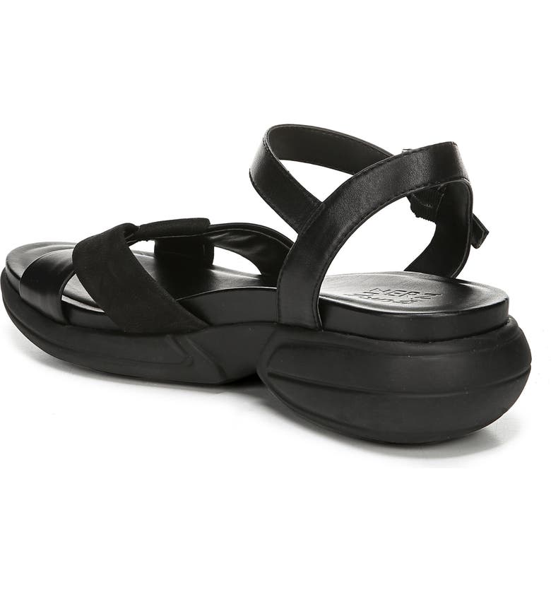 Naturalizer Women's Finlee Leather Sandal Black Size 5 M