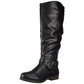 Journee Collection Women's April Almond Toe Knee High Fashion Boots Black  Size 8WC
