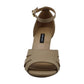 Nine West Women's Lilly Leather Open Toe Ankle Strap Wedge Pumps Brown Size 6.5 M