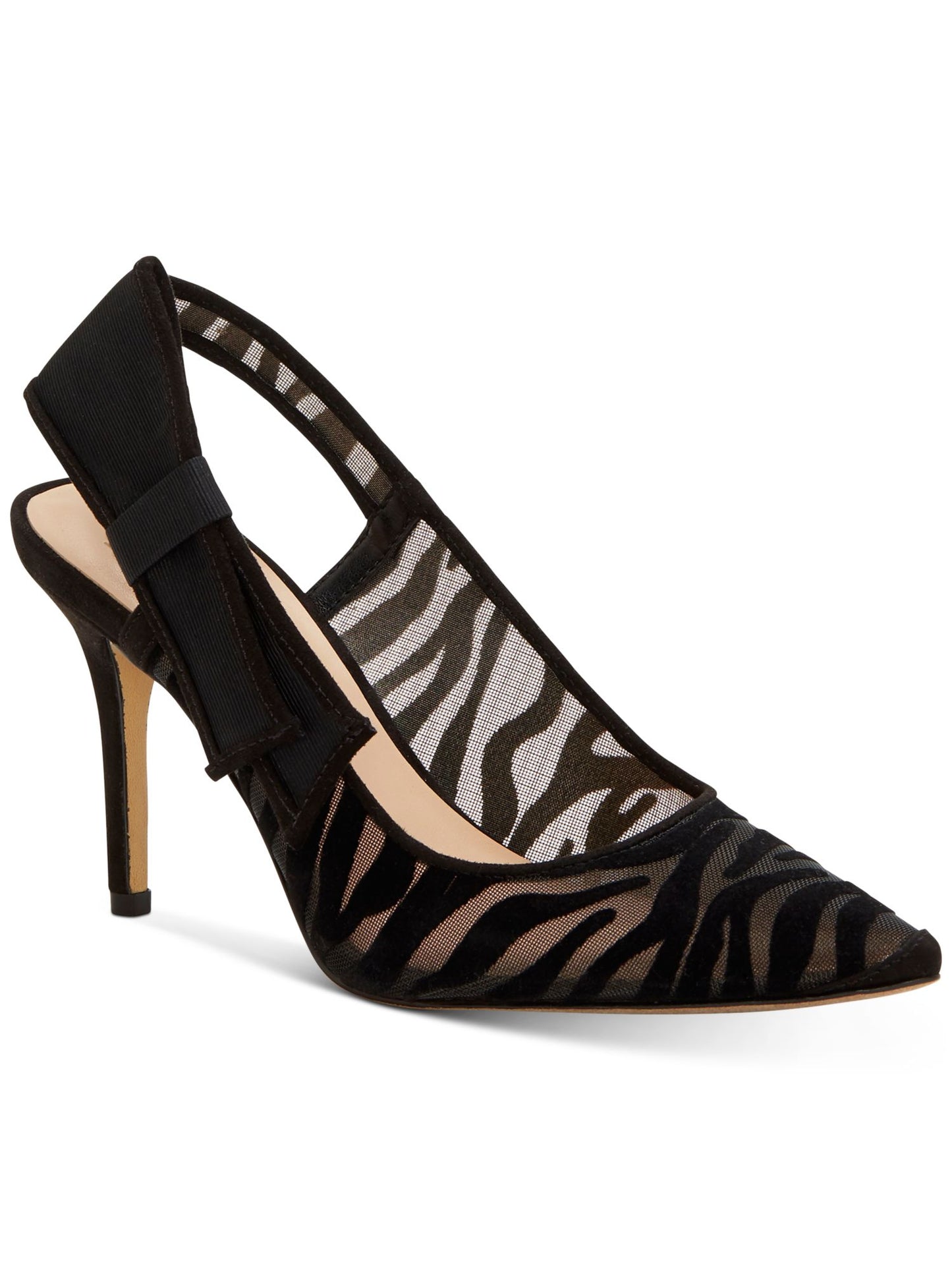 INC International Concepts Women's Coletta Pointed Toe Slingback Pumps Black Size 6M