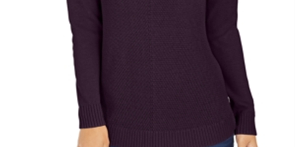 Charter Club Women's  V-Neck Sweater  Purple Size Medium