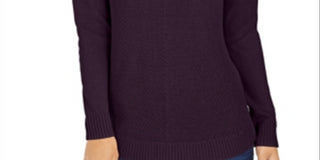 Charter Club Women's  V-Neck Sweater  Purple Size Medium