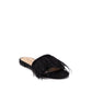 Zigi Soho Women's Taylah Faux Fur Open Toe Formal Slide Sandals Black Size 6.5M