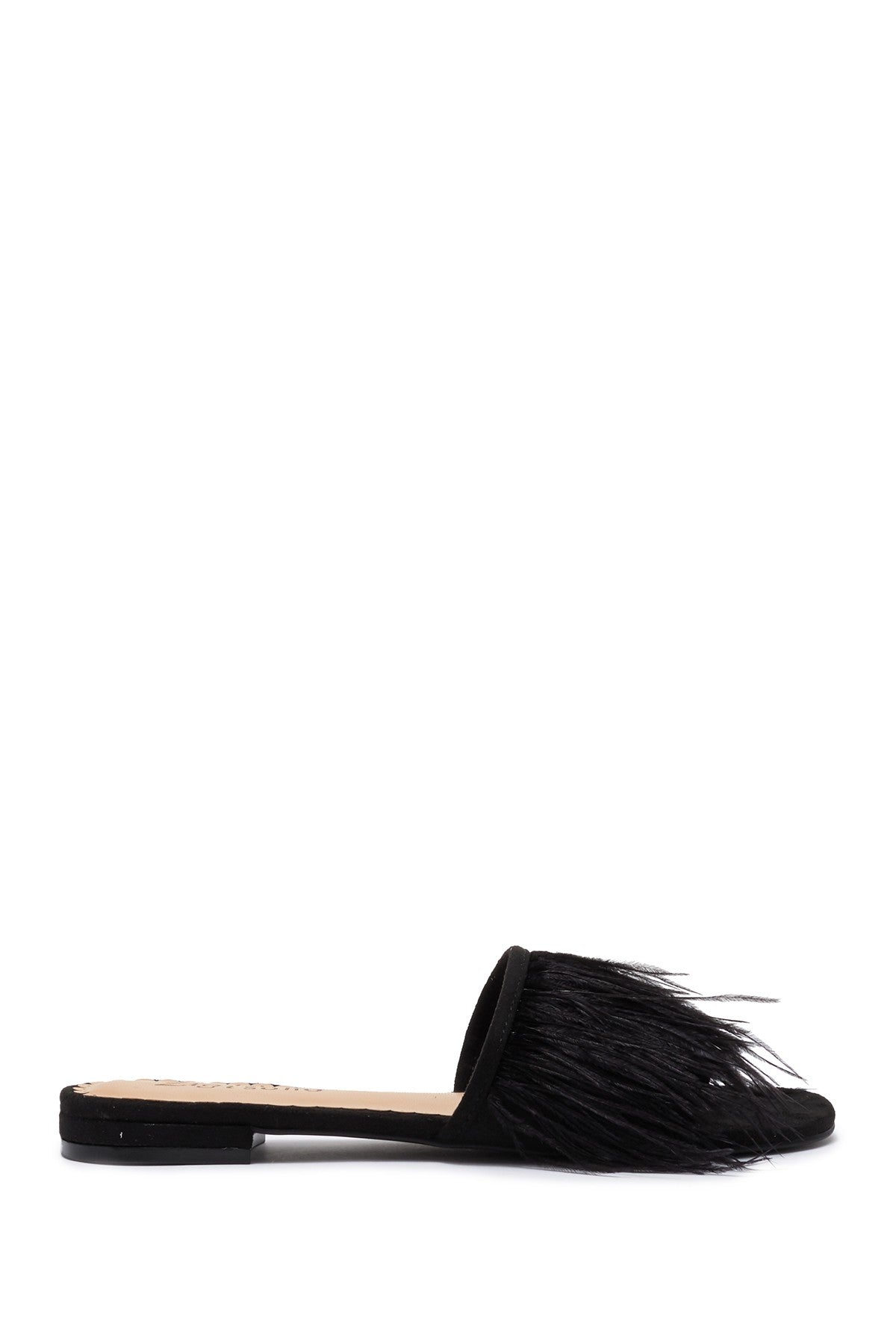 Zigi Soho Women's Taylah Faux Fur Open Toe Formal Slide Sandals Black Size 6.5M