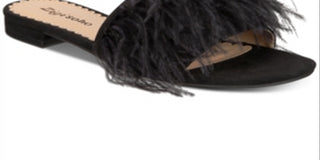 Zigi Soho Women's Taylah Faux Fur Open Toe Formal Slide Sandals Black Size 6.5M