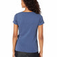 Tommy Hilfiger Women's V-Neck T-Shirt  Indigo Heather Blue Size XL