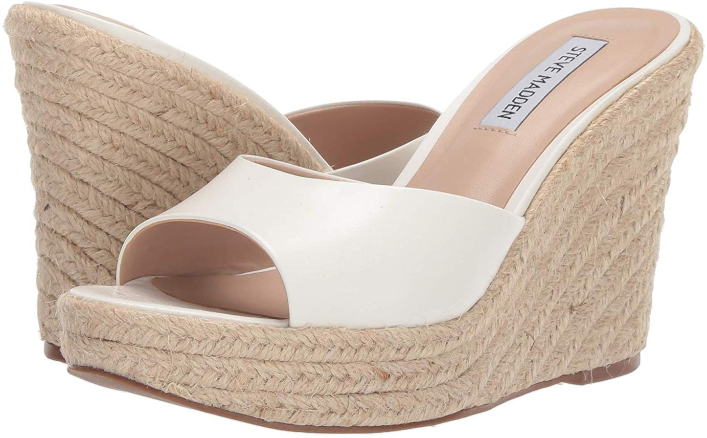 Steve Madden Women's Micah Wedge Sandal White Size 7 M