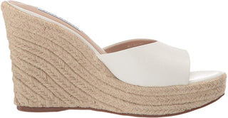 Steve Madden Women's Micah Wedge Sandal White Size 7 M