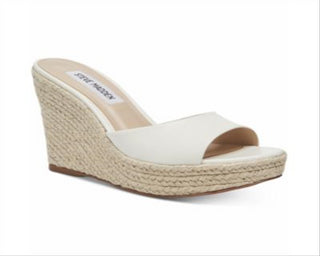 Steve Madden Women's Micah Wedge Sandal White Size 7 M