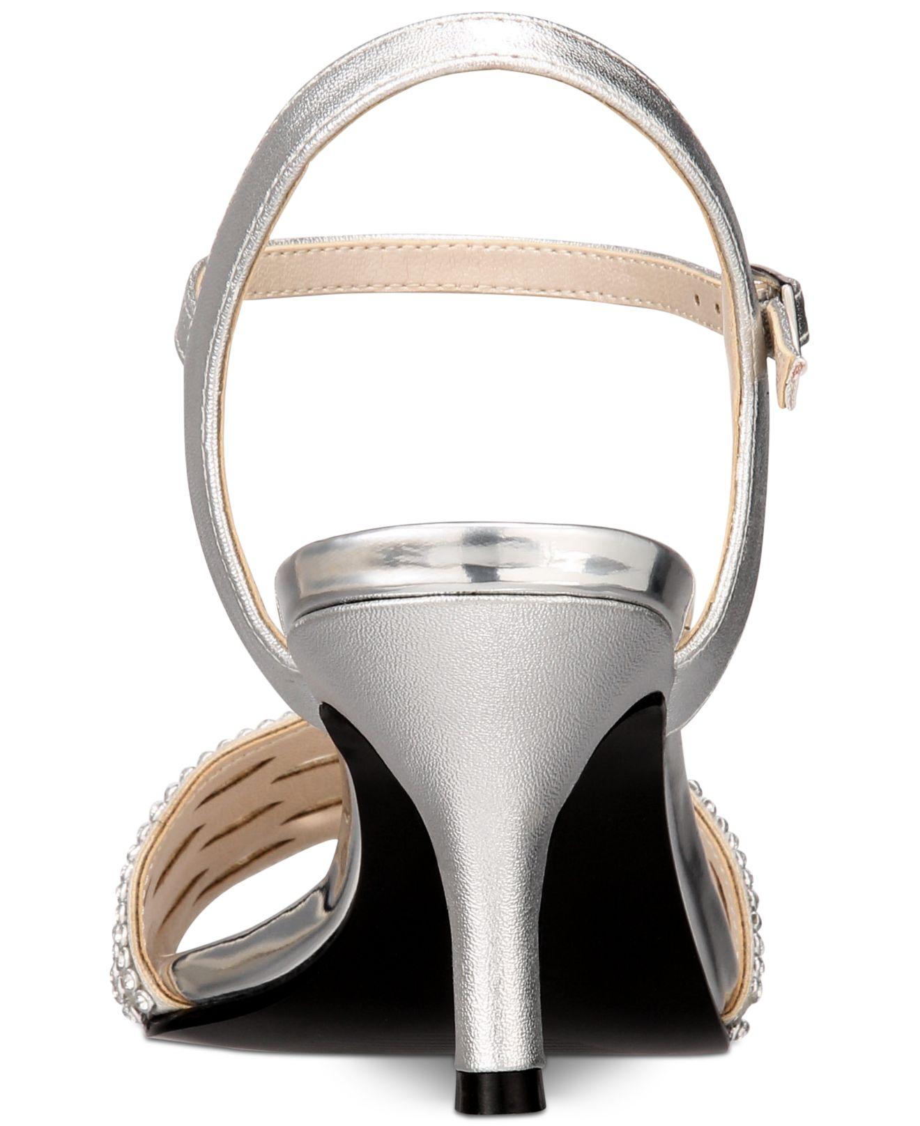 Caparros Women's Quirin Suede Open Toe Special Occasion Ankle Strap Sandals Silver Size 9 M