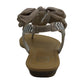 Material Girl Women's Swan3 Fabric Split Toe Casual Slingback Sandals Gray Size 7 M
