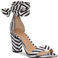 INC International Concepts Women's Kanata Fabric Open Toe Special Occasion Shoes White Size 9.5 M