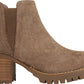 Carlos By Carlo Santana Women's V Notch Platform Stretch Gore Gill Round Toe Block Heel Zip up Booties Brown Size 11 M