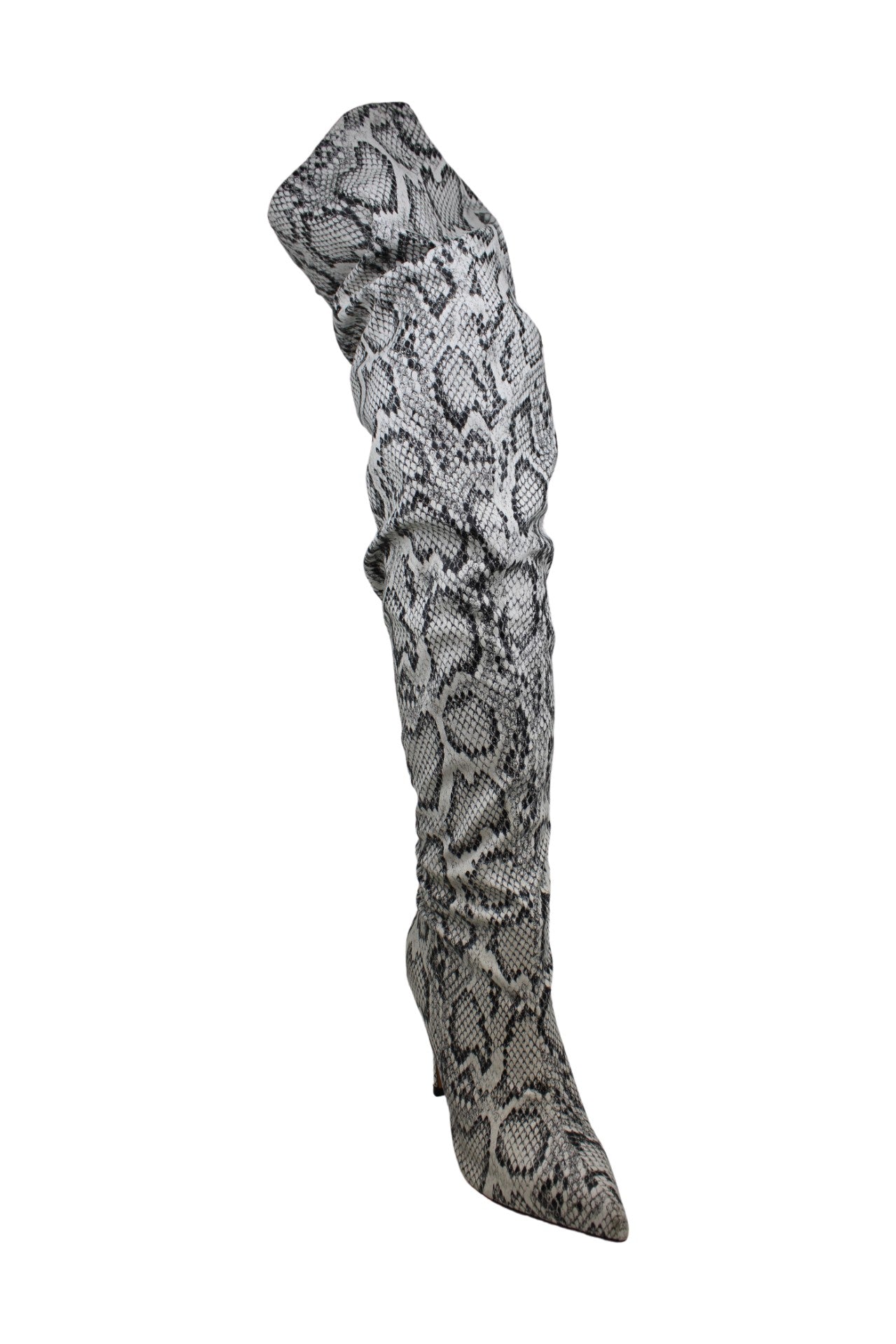 Bebe Women's Destined Fabric Pointed Toe Over Knee Black Size 6 M