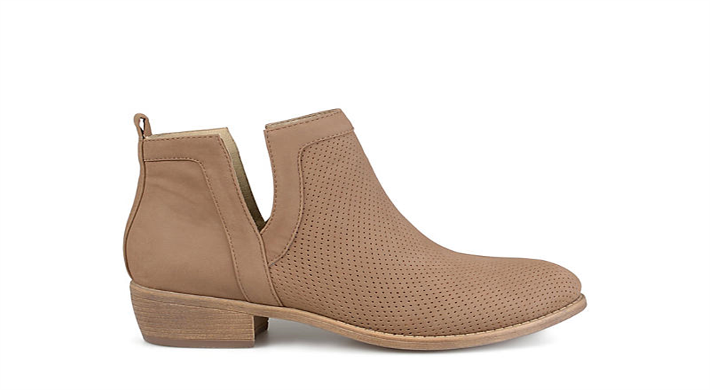 Journee Collection Women's Lainee Ankle Bootie Brown Size 8.5 M