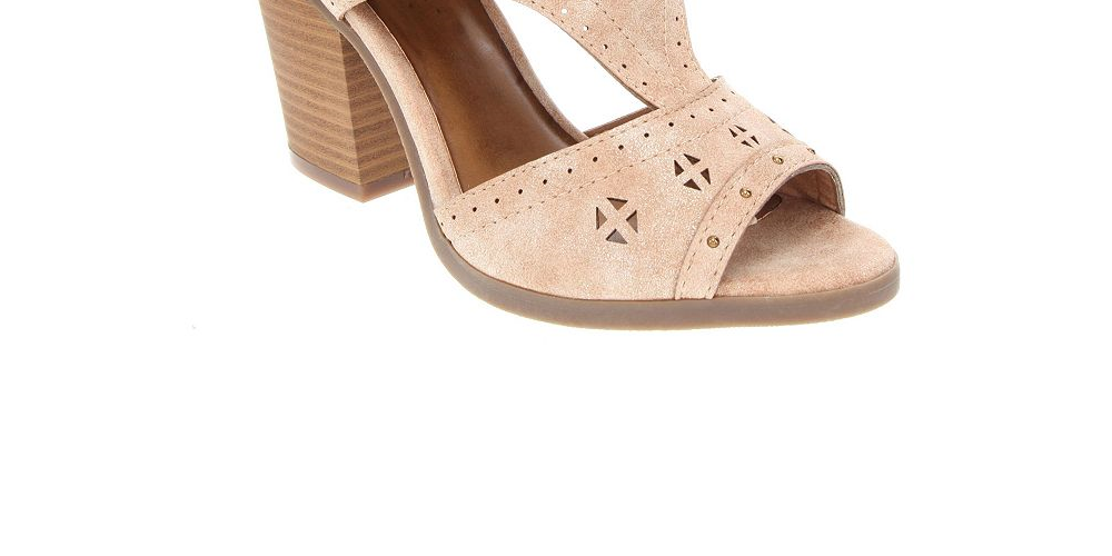 Sugar Women's Viveca Peep Toe Ankle Bootie with Side Cut Out Boot, blush Size 6M