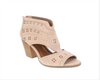 Sugar Women's Viveca Peep Toe Ankle Bootie with Side Cut Out Boot, blush Size 6M