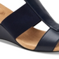 Alfani Women's Pearcee Leather Open Toe Casual Platform Sandals Navy  Size 7.5M