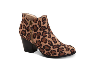 Style & Co Women's Masrinaa Block-Heel Ankle Boot Leopard 5.5M