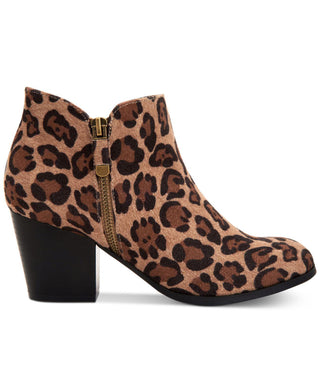 Style & Co Women's Masrinaa Block-Heel Ankle Boot Leopard 5.5M