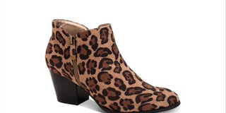 Style & Co Women's Masrinaa Block-Heel Ankle Boot Leopard 5.5M