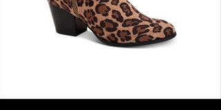 Style & Co Women's Masrinaa Block-Heel Ankle Boot Leopard 5.5M