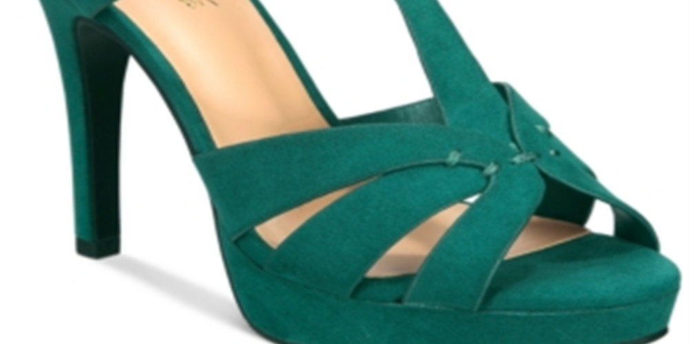 Thalia Sodi Women's Verrda Platform Dress Sandals  Emerald Micro Green Size 8 M