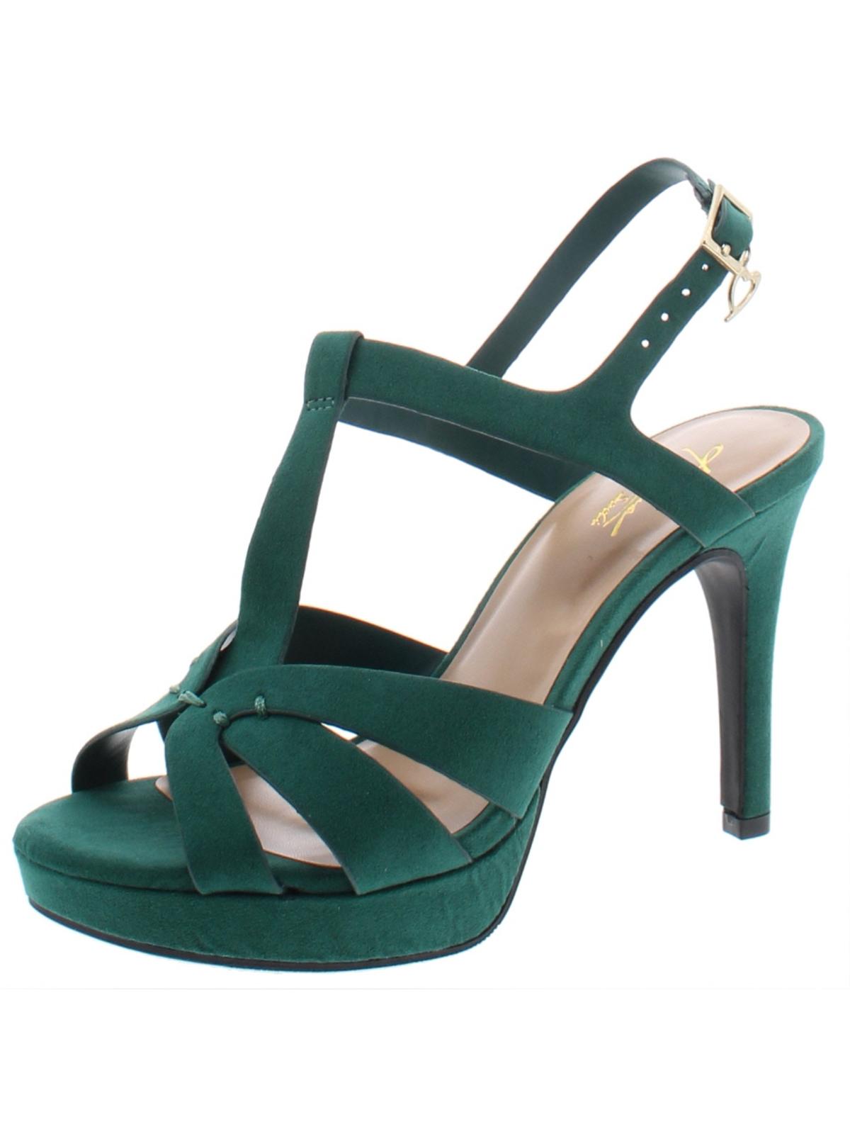 Thalia Sodi Women's Verrda Open Toe Special Occasion Slingback Sandals Green Size 6.5 M