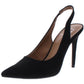 Material Girl Women's Slingback Goring Cushioned Darcie Pointed Toe Stiletto Slip on Dress Pumps Black Size 9 M