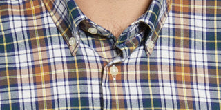 Barbour Men's Lund Thermo-tech Lund Plaid Shirt Brown Size XXL