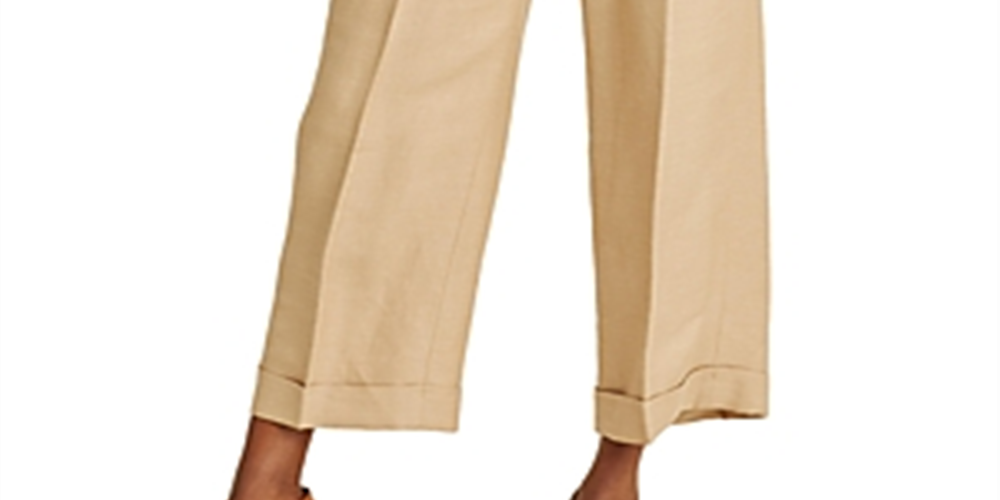 Lauren Ralph Lauren Women's High-Rise Wide-Leg Pants Brown Size 12