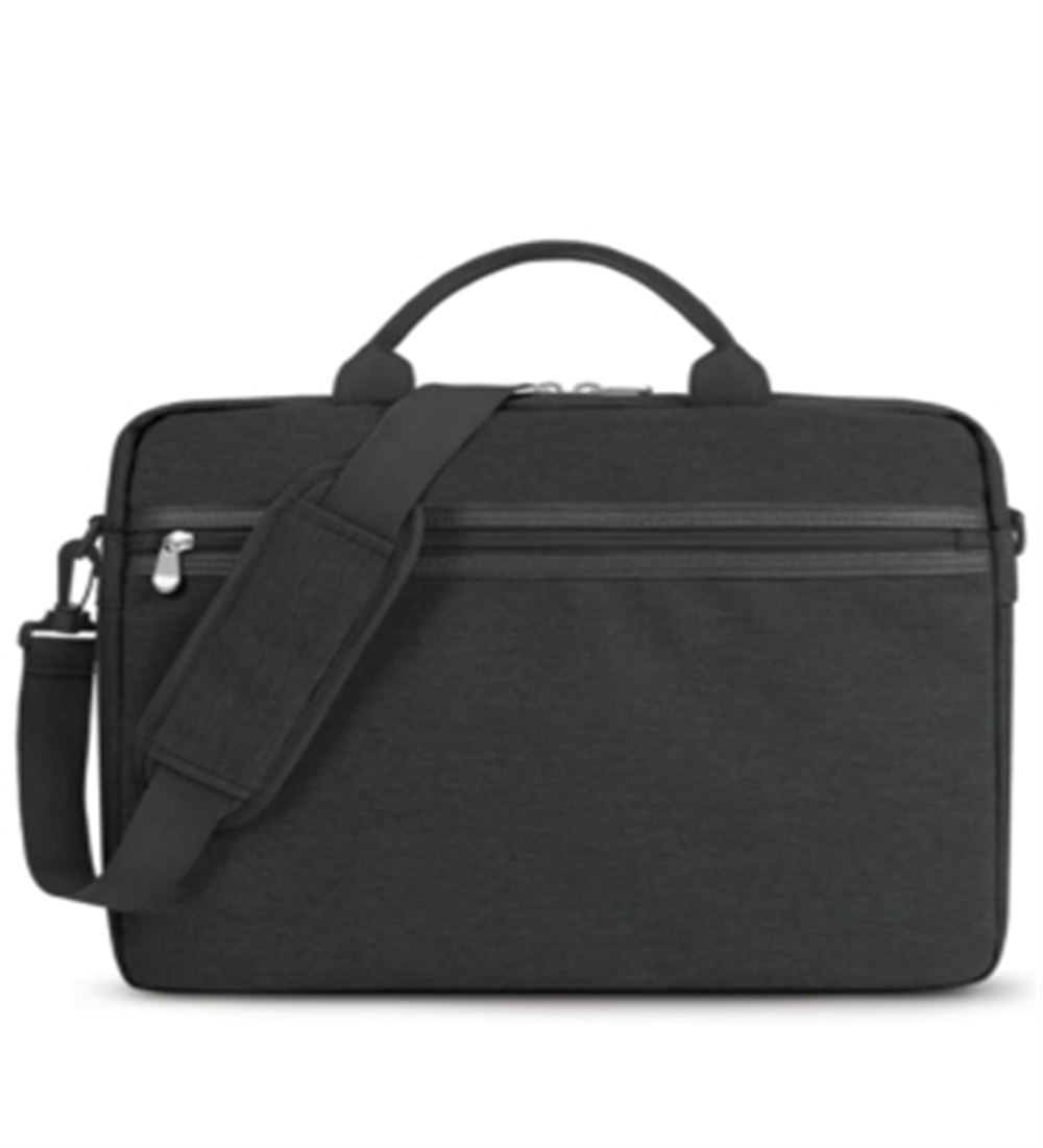Blankslate Men's Slim Top-Load Double Flat Strap Laptop Bag  Black One Size