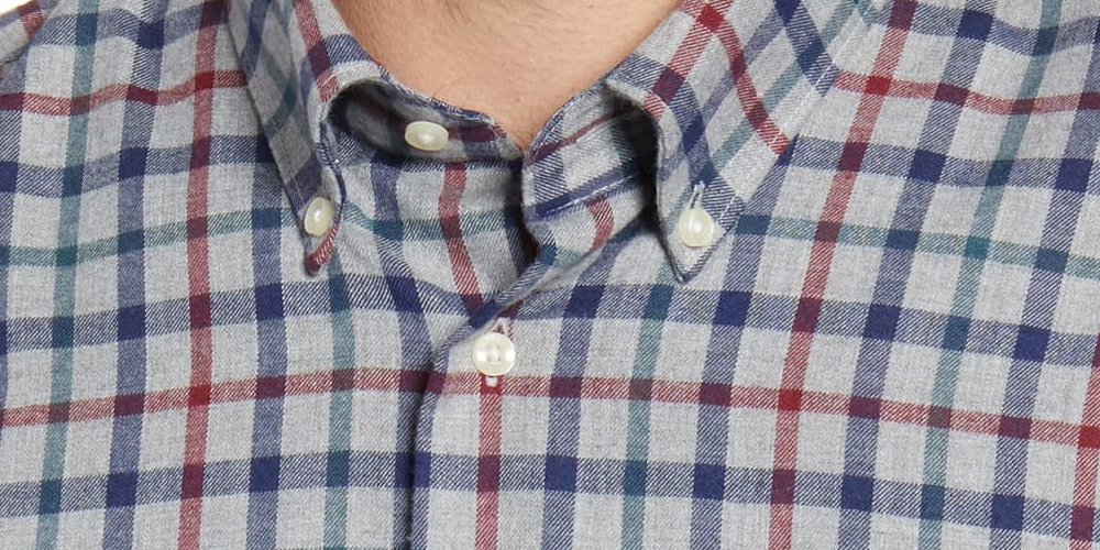 BARBOUR Men's Windowpane Plaid Long Sleeve Classic Fit Button Down Casual Shirt Blue Multi Size XL