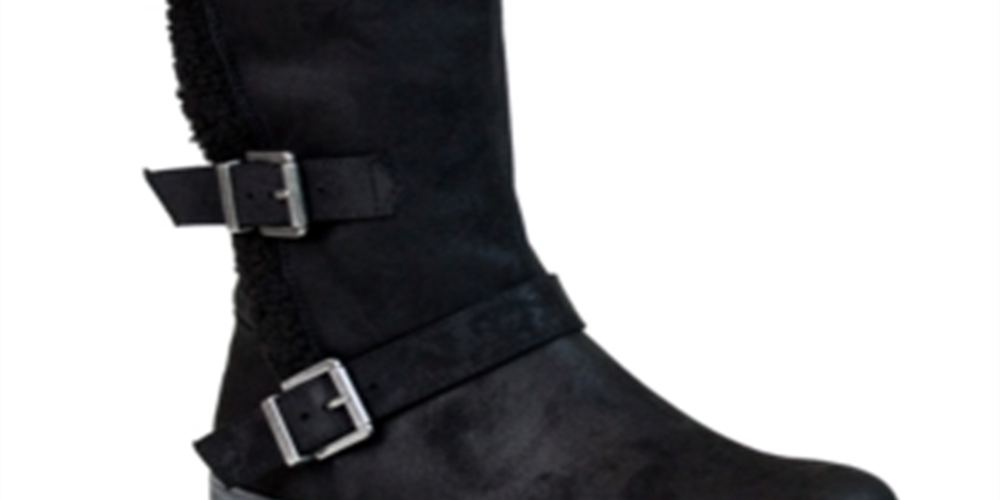 White Mountain Women's Santell Faux Fur Tall Knee High Boots Black Size 5 M