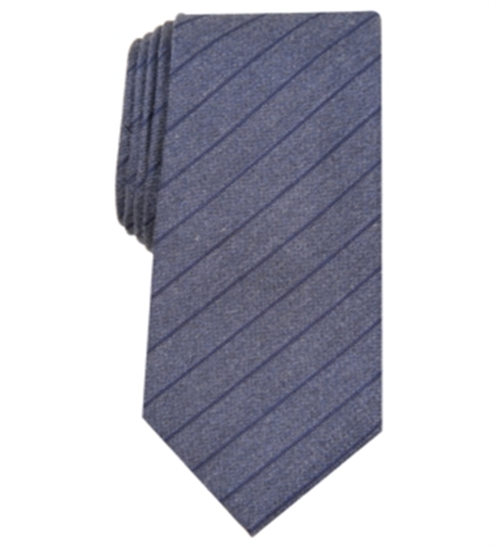 Alfani Men's Prime Striped Skinny Slim Silk Neck Tie Blue Size Regular