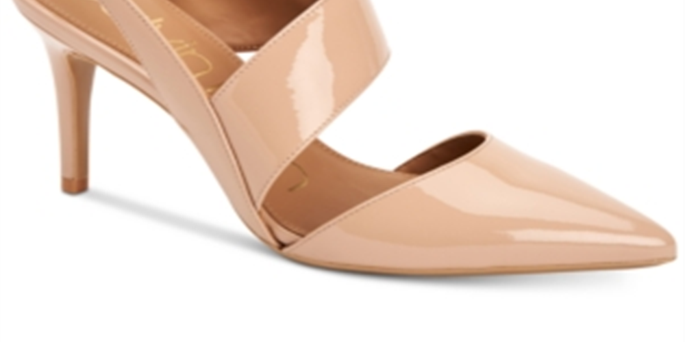 Calvin Klein Women's Gianna Pointed Toe Bridal Slingback Sandals Brown Size 9 M